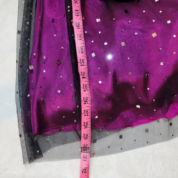 Blondie Nites by Linda Bernell Fuchsia Short Party Dress with Mirror Sequins - Picture 7 of 7